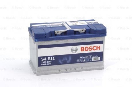 Акумулятор S4 EFB 80 Ah, EN 730 правий "+" 315x175x190 (ДхШхВ) с-ма START-STOP BOSCH 0 092 S4E 110 (фото 1)