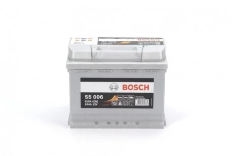 Аккумулятор 63Ah-12v (S5006) (242x175x190),L,EN610 BOSCH 0092S50060