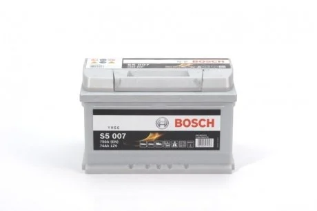 Акумулятор 74Ah-12v (S5007) (278x175x175),R,EN750 BOSCH 0 092 S50 070