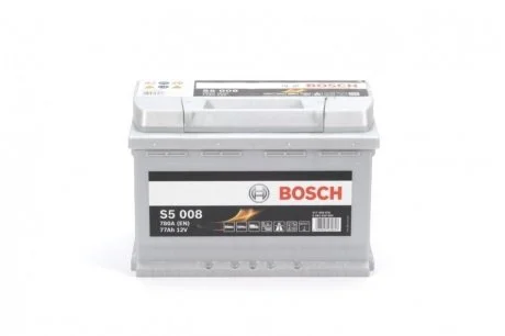Аккумулятор 77Ah-12v (S5008) (278x175x190),R,EN780 BOSCH 0092S50080