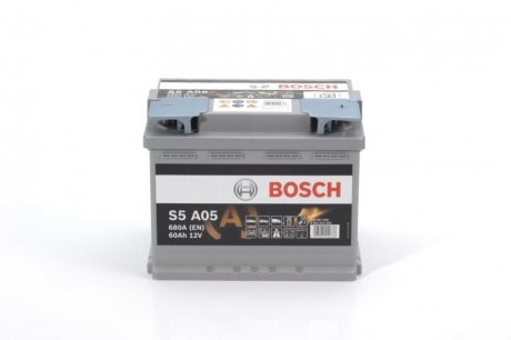 Аккумулятор 60Ah-12v AGM (S5A05) (242х175х190),R,EN680 BOSCH 0 092 S5A 050 (фото 1)