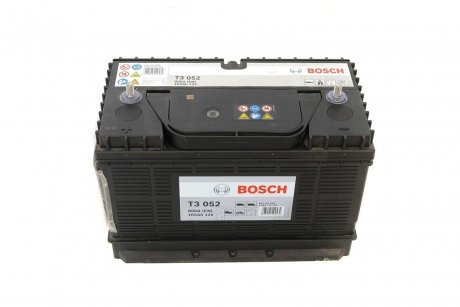 Акумулятор 105Ah-12v (T3052) (330x172x240),L,EN800 клеми по центру BOSCH 0092T30520 (фото 1)
