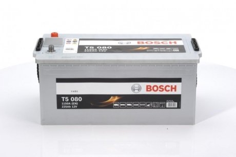Аккумулятор 225Ah-12v (T5080) (518x276x242),L,EN1150 BOSCH 0092T50800 (фото 1)