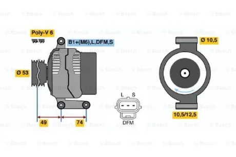 Генератор реставрація BOSCH 0124415016