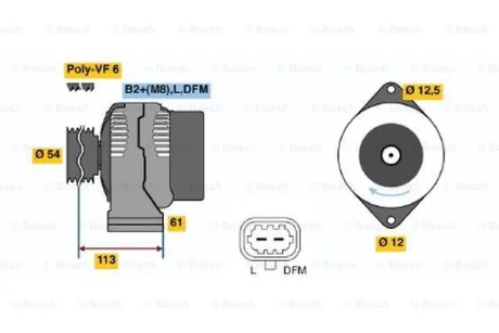 Фото 1 - генератор реставрація BOSCH 0124425058 Генератор реставрація BOSCH 0124425058 (фото 1)