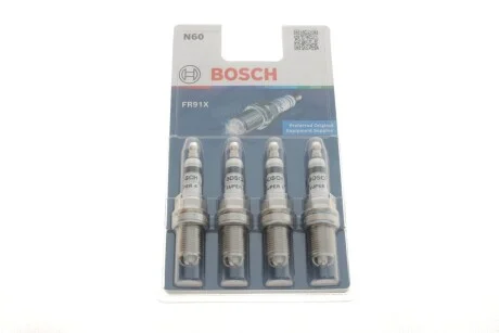 Свеча зажигания FR91X SUPER-4 4 шт. BOSCH 0242222804