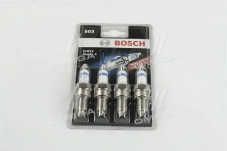 Свеча зажигания WR78 SUPER4 (LADA 2105, 2106, 2107) (4 шт. блист.) BOSCH 0242232803