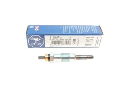 Свеча накаливания GLP005 PSA PARTNER, BERLINGO 1.9 96-02 BOSCH 0250201042 (фото 1)