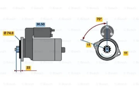 Стартер Toyota BOSCH 0986020561