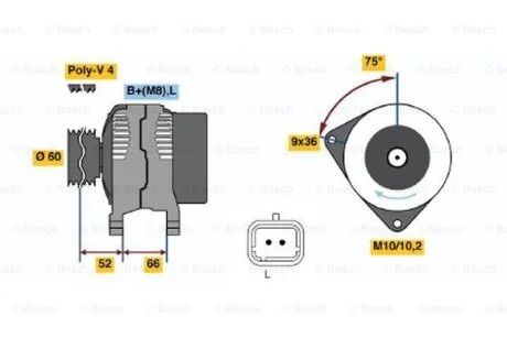 Генератор Renault BOSCH 0986045221