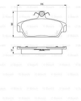 ГАЛЬМІВНІ КОЛОДКИ, ДИСКОВІ BOSCH 0 986 424 092