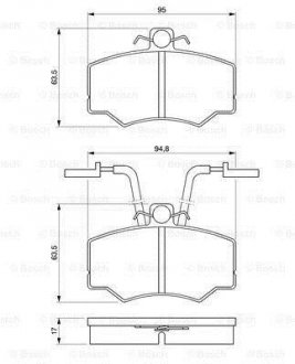 Тормозные колодки дисковые ALFA ROMEO 33 (907A)| 33 Sport Wagon (907B) BOSCH 0986424184 (фото 1)