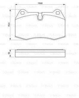 Комплект тормозных колодок, дисковый тормоз BOSCH 0 986 424 209 (фото 1)