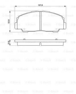 Тормозные колодки дисковые DAIHATSU Rocky/Rugger''F''2.2-2.8''93-02 BOSCH 0986424297