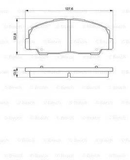 Тормозные колодки дисковые DAIHATSU Rocky/Rugger&#039;&#039;F&#039;&#039;2.2-2.8&#039;&#039;93-02 BOSCH 0986424297 (фото 1)