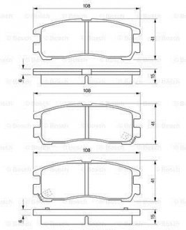 Гальмівні колодки дискові BOSCH 0986424467 (фото 1)