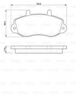 Комплект тормозных колодок, дисковый тормоз BOSCH 0 986 424 480 (фото 1)