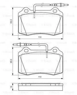 Тормозные колодки дисковые, к-кт. BOSCH 0986424658