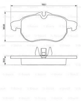 Гальмівні колодки дискові - заміна на 0986494044 BOSCH 0986424677 (фото 1)