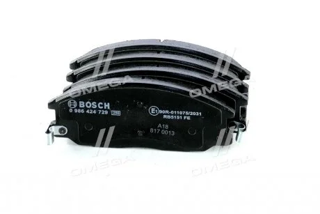 Колодка гальм. диск. HYUNDAI SANTA FE SM GRANDEUR 2.5,2.7,3.0 передн. BOSCH 0986424729