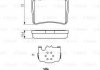 Комплект гальмівних колодок, дискове гальмо BOSCH 0986424830 (фото 8)