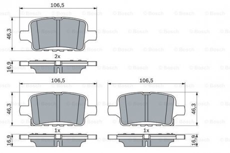 KLOCKI HAMULC. OPEL INSIGNIA B 17- TY? BOSCH 0986424870 (фото 1)