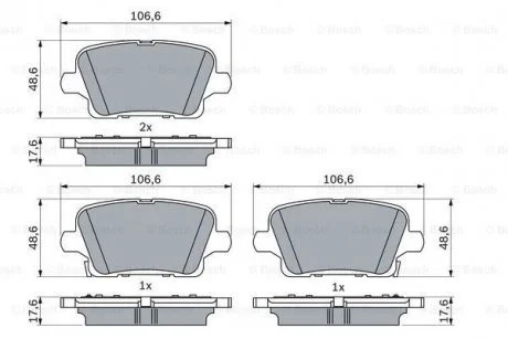 KLOCKI HAMULC. OPEL INSIGNIA B 17- TY? BOSCH 0986424872