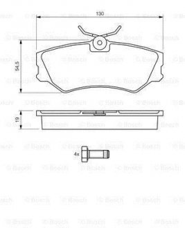 Тормозные колодки дисковые VW Transporter T4 -03 BOSCH 0986460941