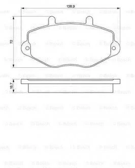 Комплект гальмівних колодок, дискове гальмо BOSCH 0 986 460 962 (фото 1)