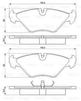 Тормозные колодки дисковые SAAB 9000/MITSUBISHI Pajero -98 BOSCH 0986461766