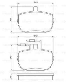 ГАЛЬМІВНІ КОЛОДКИ, ДИСКОВІ BOSCH 0 986 467 590