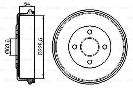 Гальмівний барабан BOSCH 0 986 477 051