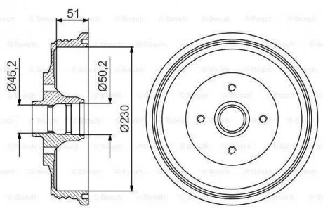 Гальмівний барабан BOSCH 0 986 477 178