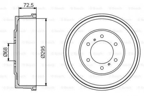 Тормозной барабан BOSCH 0 986 477 215