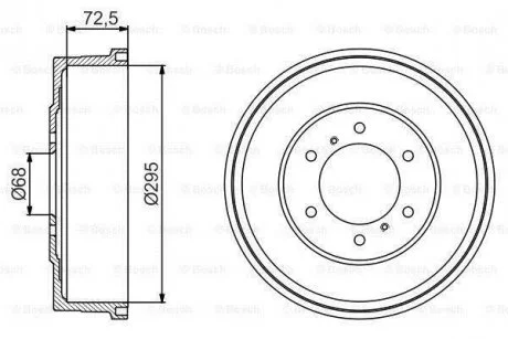 Тормозной барабан BOSCH 0 986 477 215