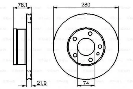 Тормозной диск BMW 518/825/628/630/633/635/728/730/732/735 1.8-3.574-86 BOSCH 0986478041