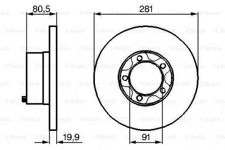 Тормозной диск VW Serie LT F BOSCH 0986478138
