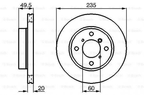 Диск тормозной SUZUKI BOSCH 0986478450