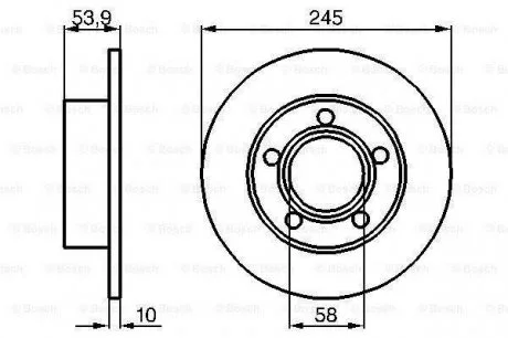 Тормозной диск AUDI A6 Quattro \&#039;\&#039;R BOSCH 0986478461 (фото 1)
