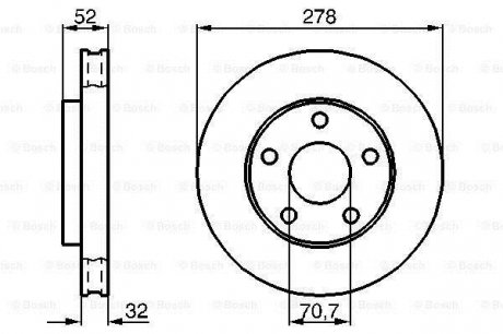 OPEL Диск тормозной передний SINTRA 97 BOSCH 0986478486