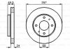 Диск тормозной передний HYUNDAI Sonata, Lantra - 96- (257*24) BOSCH 0986478774 (фото 1)