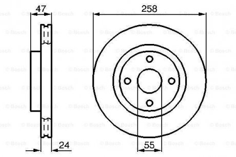 Тормозной диск BOSCH 0 986 478 989