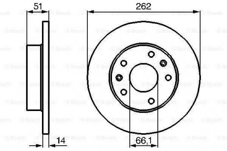 Тормозной диск LAND ROVER Freelander F'1,8-2,5'97-06 BOSCH 0986478991 (фото 1)