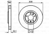 BOSCH Тормозной диск пер. PEUGEOT 607 3.0 v6 0986479027