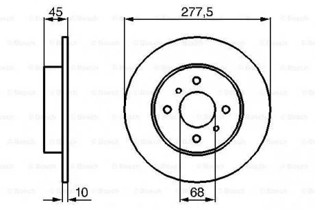 Тормозной диск BOSCH 0986479105