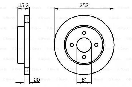 Тормозной диск BOSCH 0 986 479 238