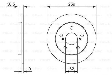 Тормозной диск BOSCH 0 986 479 765 (фото 1)