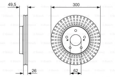 Тормозной диск BOSCH 0 986 479 787