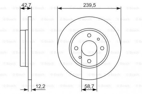 Тормозной диск передний Lada 2108-09 BOSCH 0986479905 (фото 1)