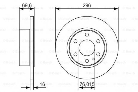 Тормозной диск IVECO Daily 'R'06-14 BOSCH 0986479A51 (фото 1)